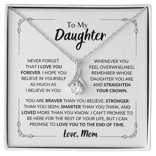 To My Daughter Love, Mom | Alluring Beauty Necklace