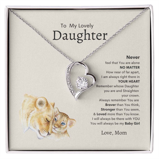 To My Lovely Daughter | Forever Love Necklace