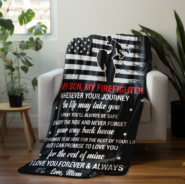 To My Son | Velveteen Plush Blanket